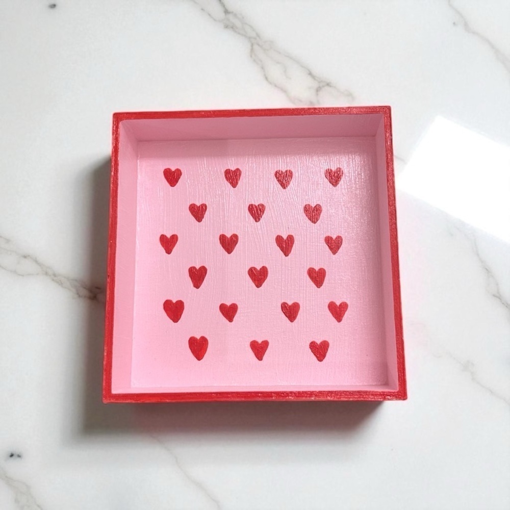 Handmade Red Hearts Trinket Dish - Picture 3 of 6